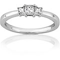 14k Gold 1/4ct TDW Princess Diamond 3-stone Ring (I-J, I1-I2)
