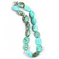 Turquoise Oval-beaded Necklace (Set of 2)