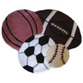 Hand-tufted Sports Shape Large Rug (2'8 x 3'9)