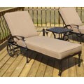 Beige 5-inch Thick Chaise Lounge Cushion