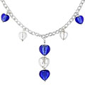 Sterling Silver Murano Glass Bead Drop Necklace