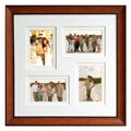 Walnut Finished Four-opening Collage Picture Frame