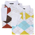 duMark Men's Italian-style Argyle Print Polo Shirt