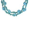 Turquoise & Sterling Silver Bead Endless Necklace