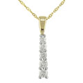 14k Gold 1/4ct TDW Journey Diamond Pendant (H-J, I1-I2)