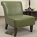 Garland Fir Green Leather Chair