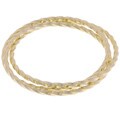 18k Gold over Silver 3-piece Interlocked Bangle