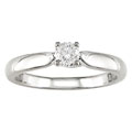 14k White Gold 1/2 ct TDW Round Diamond Solitaire Ring (G-H, I1-I2)