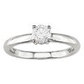 14k Gold 1/4 ct TDW Round Solitaire Diamond Ring (H-J, I1-I2)