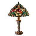 Tiffany Style Red Roses Table Lamp