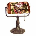 Tiffany Style Banker Butterfly Desk Lamp