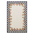 Hand-loomed Country Pears Taupe Jute Rug (7'9 x 9'9)