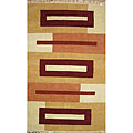 Hand-woven Hearth Chenille Rug (5'x8')