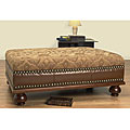 Nutmeg Leather/Fabric Coffee Table Ottoman