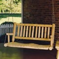 Rustic Log Cedar Adirondack Hanging Porch Swing