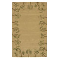 Hand-tufted Palm Grove Beige Wool Rug (3'3 x 5'3)
