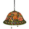 Tiffany-style Southern Belle Rose Hanging Lamp