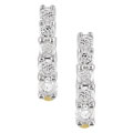14k Two-tone Gold 1/2ct TDW Diamond Earrings (H-I-J, I1-I2 )
