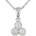 14k Gold 1/4ct TDW Diamond Triangle Pendant (Set of 2)