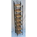 Iron/ Wood Standing CD Rack
