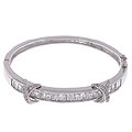 Sterling Silver CZ 7-inch Bangle