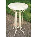 Iron/ Natural Stone Round Folding Plant Stand