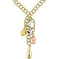 14k Three-tone Gold Charm Necklace