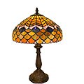 Tiffany-style Peacock Table Lamp