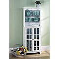 Window Pane Cabinet with Hutch