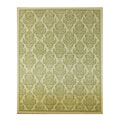 Micro-hooked Damask Ivory Wool Rug (7'9 x 9'9)