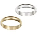 10k Gold 4 mm Half Round Wedding Band (Size 4-8.5)