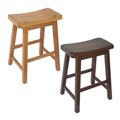 Saddle Seat 24-inch Counter Stools (Set of 2)