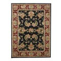 Traditions Black/Burgundy Wool and Silk Rug (8' x 11')