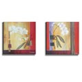 Orchid Lines by Li-Leger Stretched Canvas Art Set