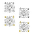 14k Gold 7/8ct TDW GIA Certified Diamond Stud Earrings (G/IF)