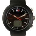 Tommy Hilfiger Men's Black Dial Black Strap Watch