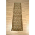 Hand-tufted Dark Beige Indian Wool Runner (2'6 x 10')