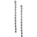 Sterling Silver Multicolor Topaz Dangle Earrings