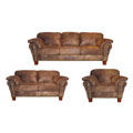 Buckskin Fabric Sofa, Loveseat, and Chair