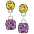 14k White Gold 2/5ct TDW Diamond Gemstone Earrings