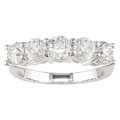 18k White Gold 2ct TDW 5-stone Diamond Ring