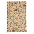 Hand-hooked Tuscan Floral Wool Rug (2'3 x 7'10)