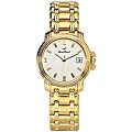Lucien Piccard Men's White Dial Goldtone Watch