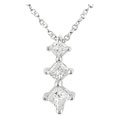14k Gold 1/4ct Princess Diamond Drop Pendant (H-J, I1-I2)