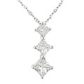 14k Gold 1/2ct TDW Princess Diamond Drop Pendant (G-J, I1-I2)