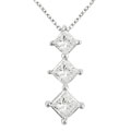 14k Gold 1ct TDW Princess Diamond Drop Pendant (G-J, I1-I2)