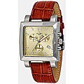 Lucien Piccard Unisex Chronograph Brown Strap Watch