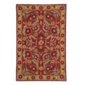 Hand-tufted Villa Red Wool Runner (2'3 x 7'10)