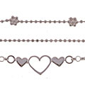 Set of 3 Sterling Silver Anklets