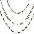 Sterling Silver 18-inch Pendant Chains (Set of 3)